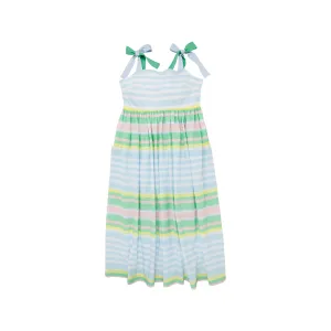 Midge Midi Dress (Women's) - Sarasota Stripe with Buckhead Blue and Grace Bay Green