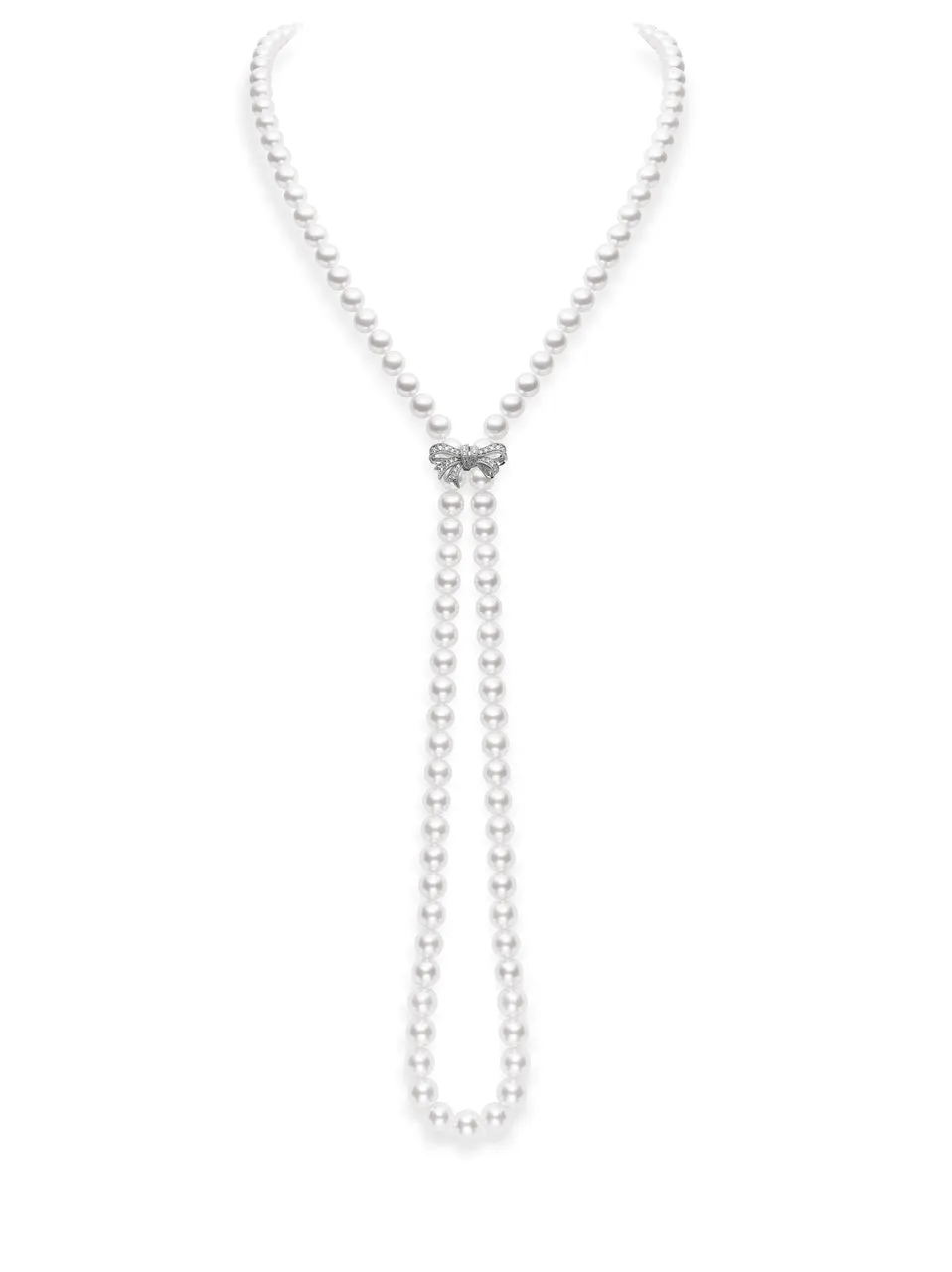 Mikimoto 18K White Gold Bow Strand Shortener