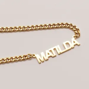 MINI BLOCK NAME NECKLACE