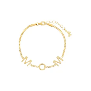 MOM Block Name Bracelet