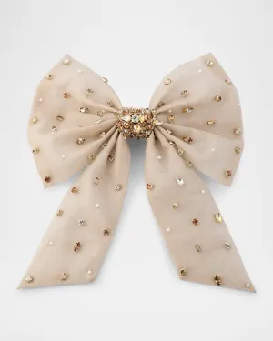 Monroe Bow (Silver Glitter)