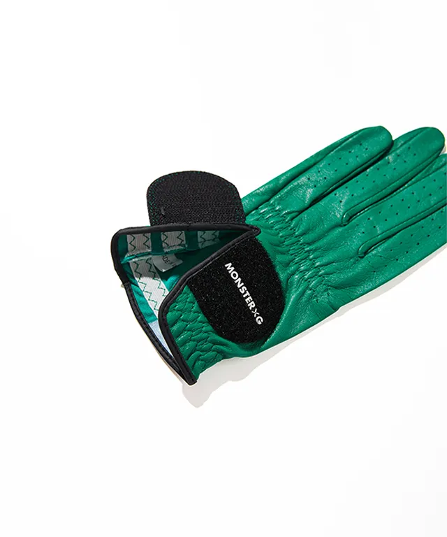Monster G Woman Lambskin Crystal Glove - Green