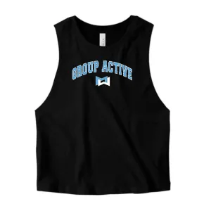 MOSSA Bella   Canvas Women's Cropped Tank - Active Collegiate Logo