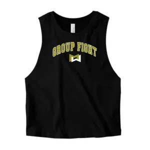 MOSSA Bella   Canvas Women's Cropped Tank - Fight Collegiate Logo