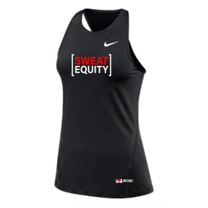 MOSSA Nike Women's All Over Mesh Tank (black) - 3D30 Sweat Equity Logo