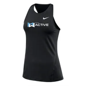 MOSSA Nike Women's All Over Mesh Tank (black) - Active Full Icon Logo