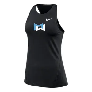 MOSSA Nike Women's All Over Mesh Tank (black) - Active "M" Icon Logo