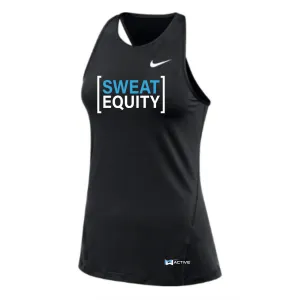 MOSSA Nike Women's All Over Mesh Tank (black) - Active Sweat Equity Logo