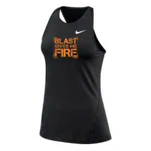 MOSSA Nike Women's All Over Mesh Tank (black) - Blast Stencil GIVES ME Logo