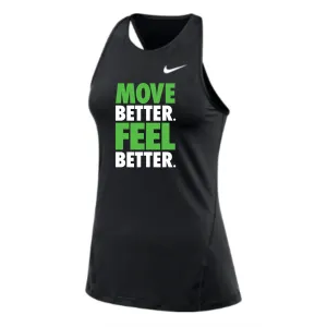MOSSA Nike Women's All Over Mesh Tank (black) - Centergy MOVE BETTER FEEL BETTER Logo