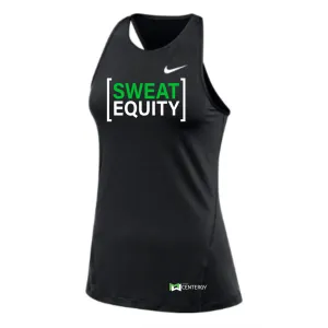 MOSSA Nike Women's All Over Mesh Tank (black) - Centergy Sweat Equity Logo