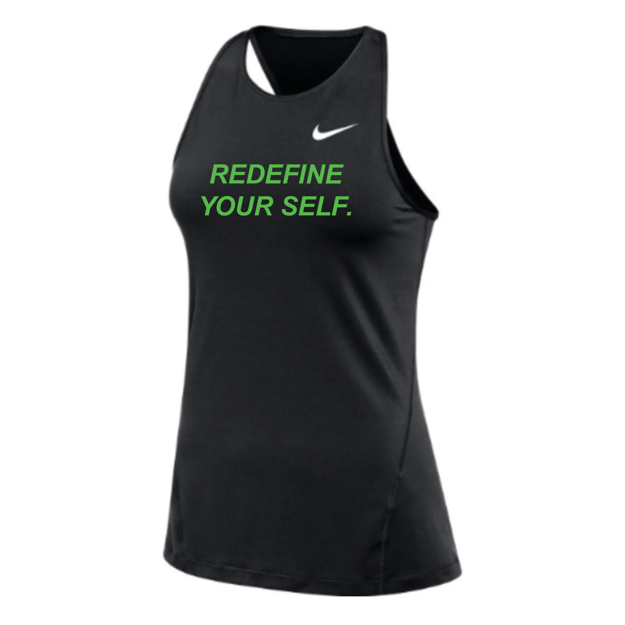 MOSSA Nike Women's All Over Mesh Tank  (black) - Centergy Tagline Logo