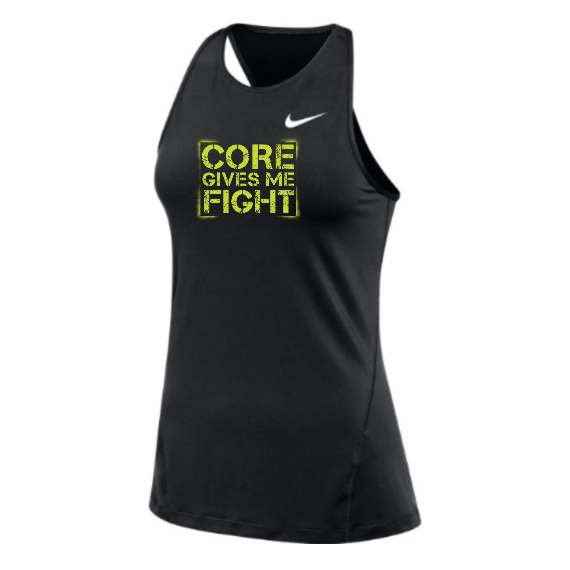 MOSSA Nike Women's All Over Mesh Tank (black) - Core Stencil GIVES ME Logo