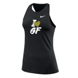 MOSSA Nike Women's All Over Mesh Tank (black) - Fight I HEART GF Logo