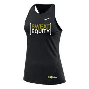MOSSA Nike Women's All Over Mesh Tank (black)- Fight Sweat Equity Logo