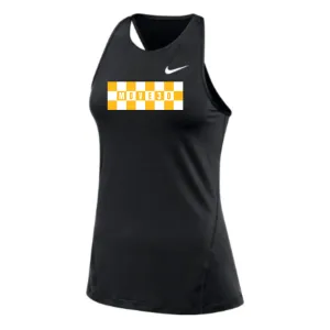 MOSSA Nike Women's All Over Mesh Tank (black) - MOVE30 Checker Logo