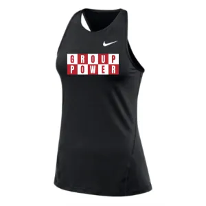 MOSSA Nike Women's All Over Mesh Tank (black) - Power Checker Logo