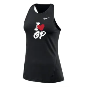 MOSSA Nike Women's All Over Mesh Tank (black) - Power I HEART GP Logo