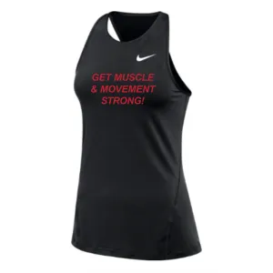 MOSSA Nike Women's All Over Mesh Tank (black) - Power Tagline Logo