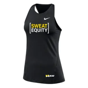 MOSSA Nike Women's All Over Mesh Tank (black) - R30 Sweat Equity Logo
