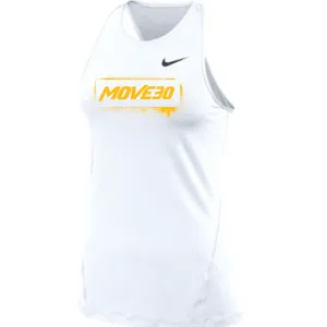 MOSSA Nike Women's All Over Mesh Tank (white) - MOVE30 Graffiti Logo