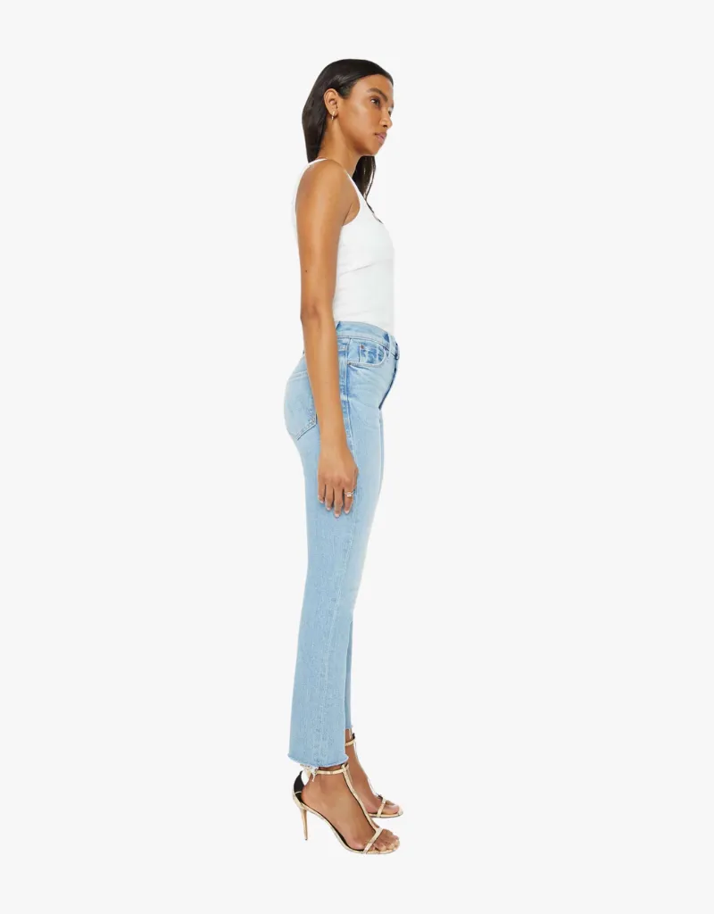Mother The Pixie Dazzler Ankle Fray Jeans in Ivy League Cowboy