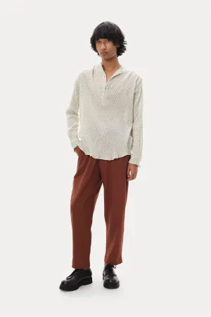 Naushad Ali I Polka shirt,Lilac Signature Spring Summer 2025 High twisted cotton crepe Lilac NA SS24 M03