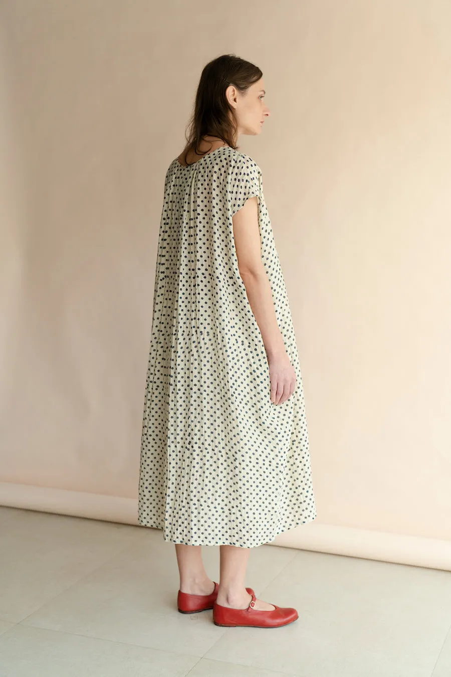 New All Season Dress Cotton Silk Mimi Polka-R.B.-Fashion Edit Runaway Bicycle