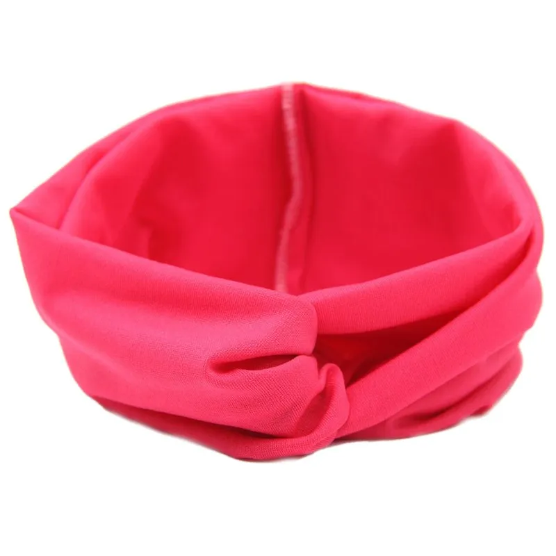 New Ladies Hairband Twist Turban Hair Accessories Yoga Headband Elastic Bow