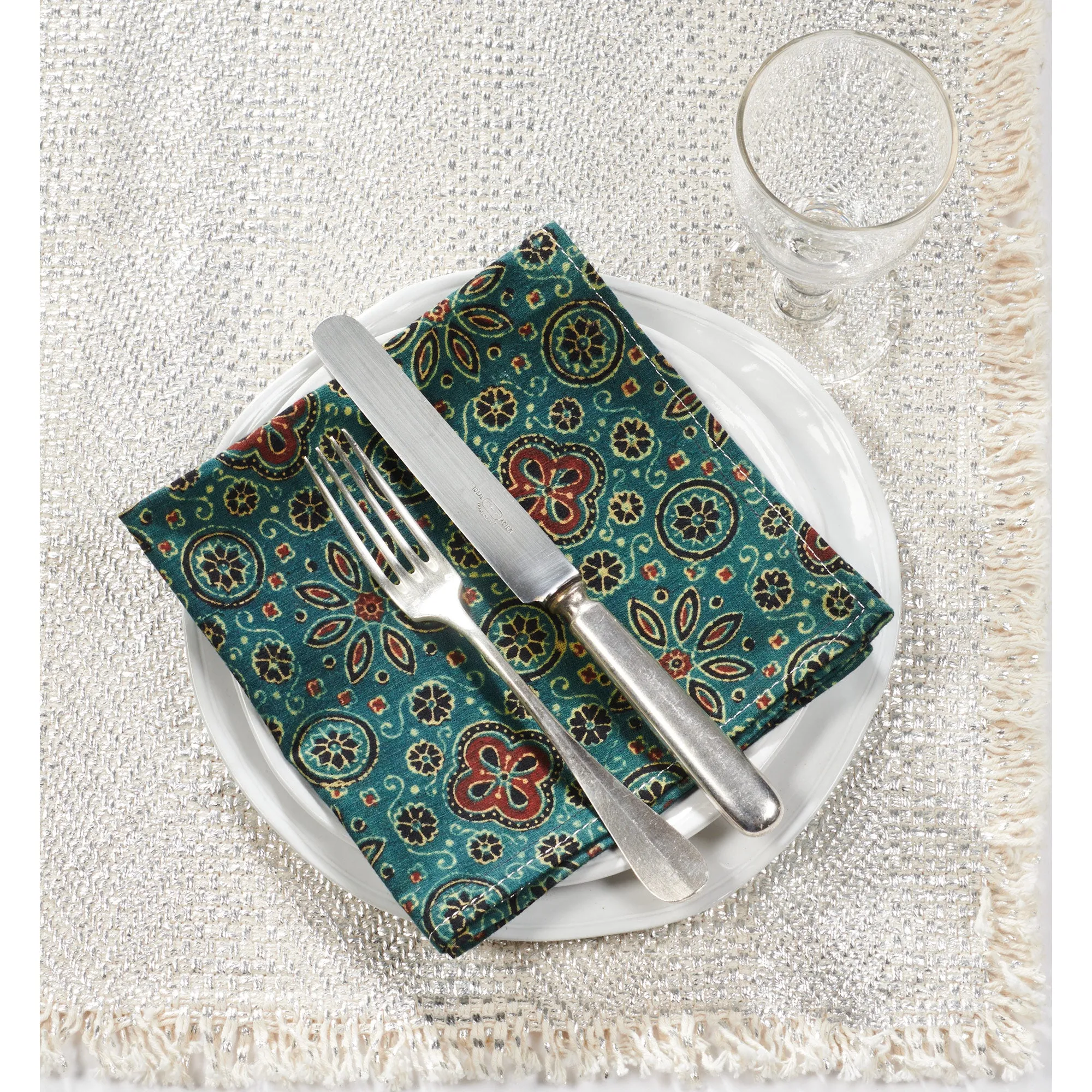 Northern India Block Print Napkin Set - 1