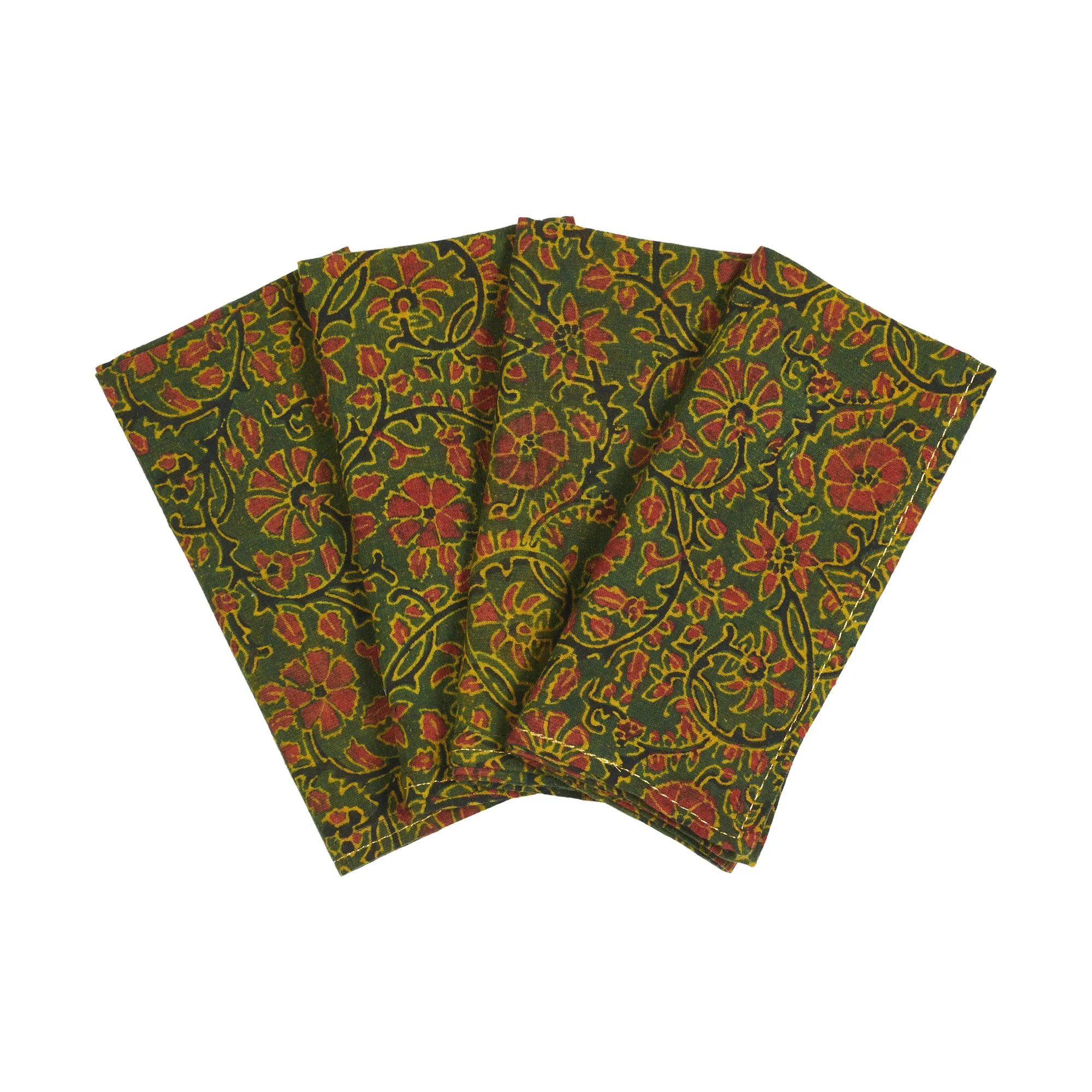 Northern India Block Print Napkin Set - 4