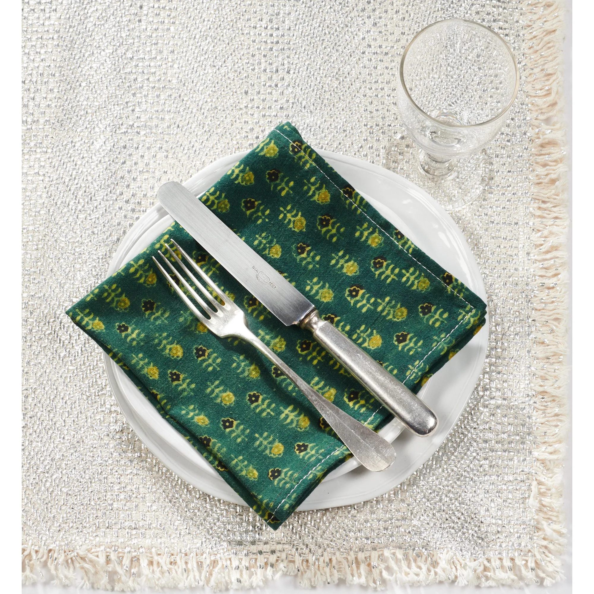 Northern India Block Print Napkin Set - 5
