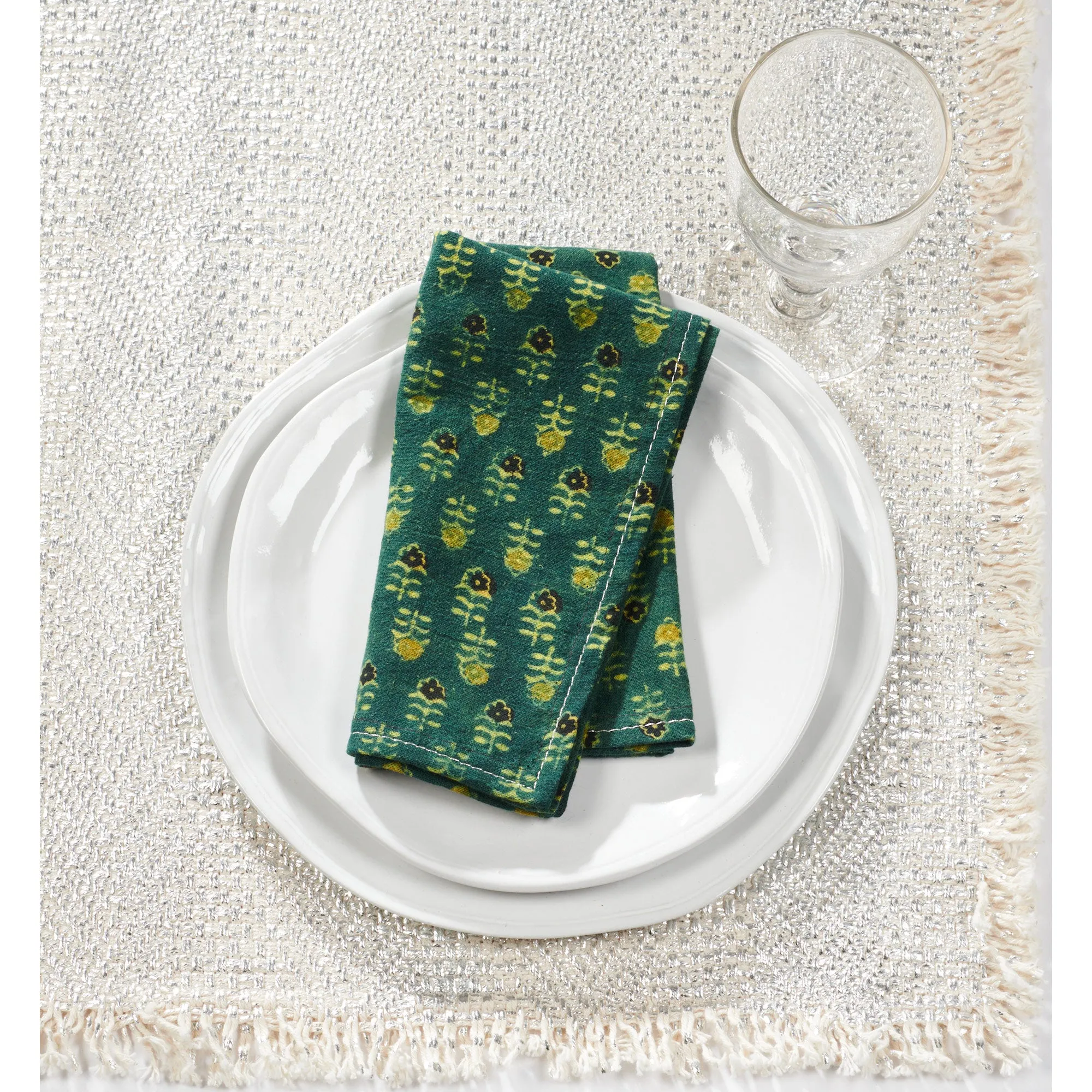 Northern India Block Print Napkin Set - 5