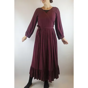 Obus deep magenta purple wrap style maxi dress size 1 (best fits size 8)