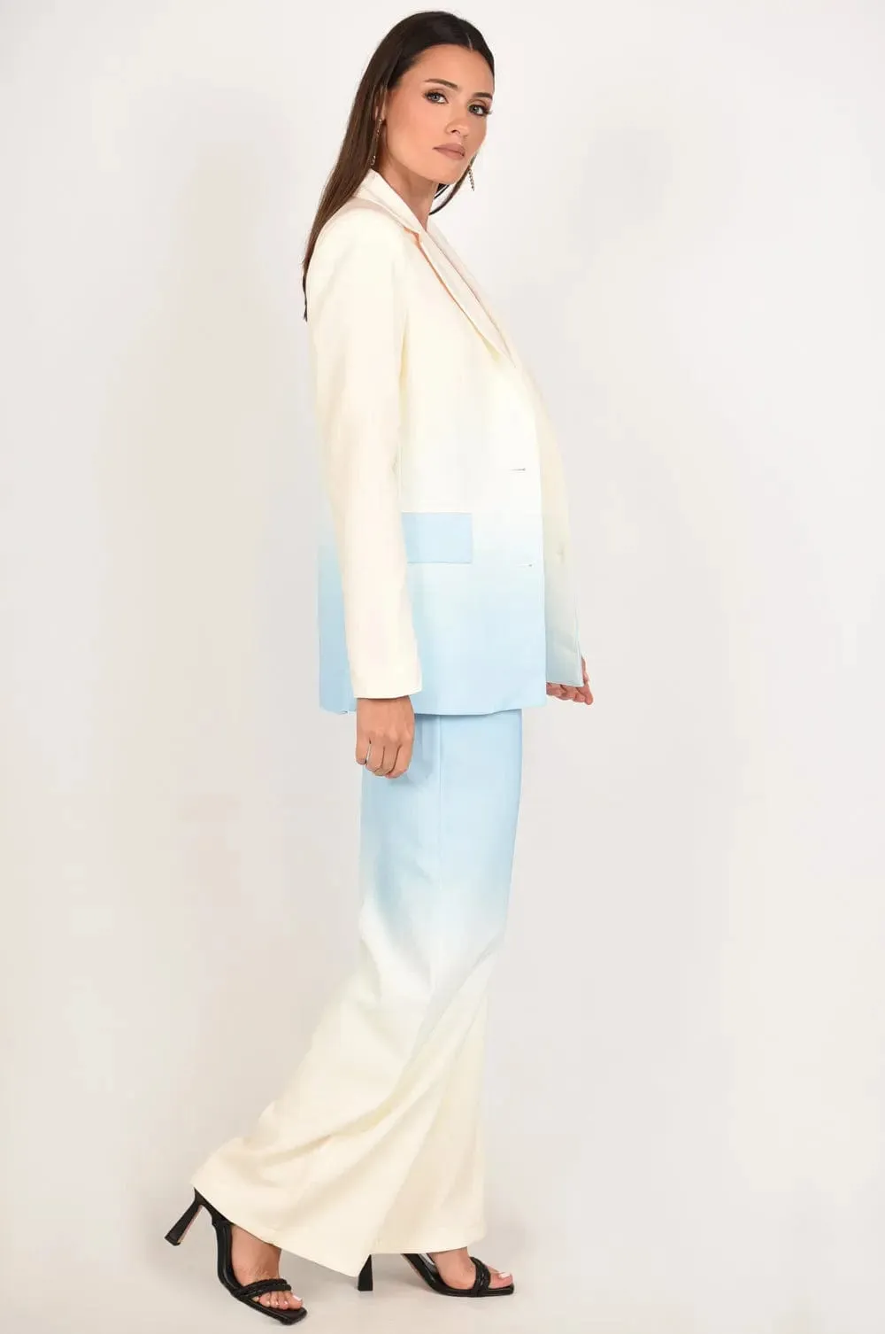 Ombre You Say High Waisted Women's Blue Pants