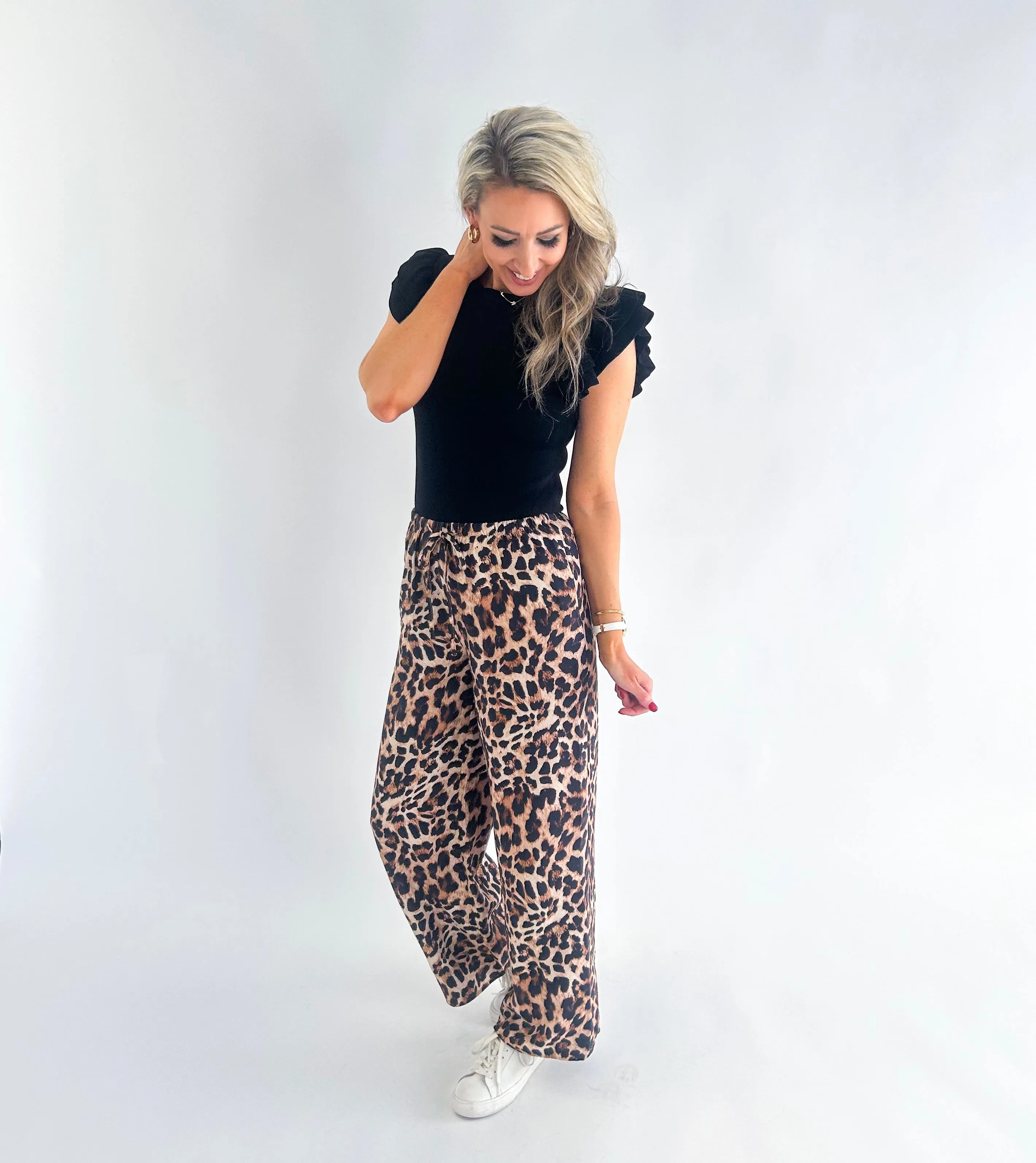 On The Prowl Leopard Wide Leg Pants