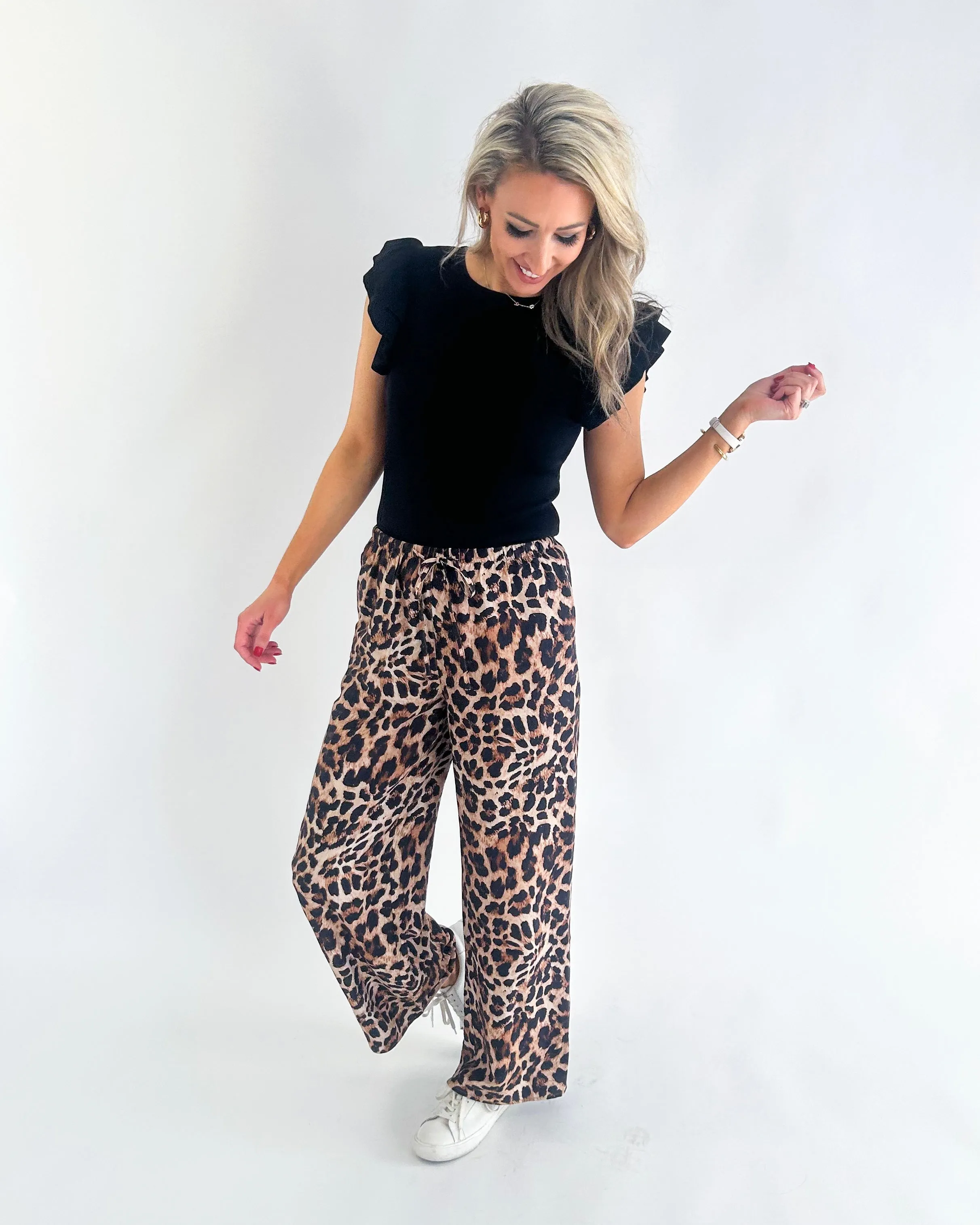 On The Prowl Leopard Wide Leg Pants