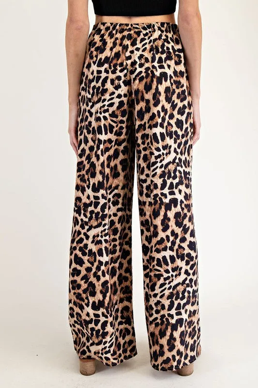 On The Prowl Leopard Wide Leg Pants