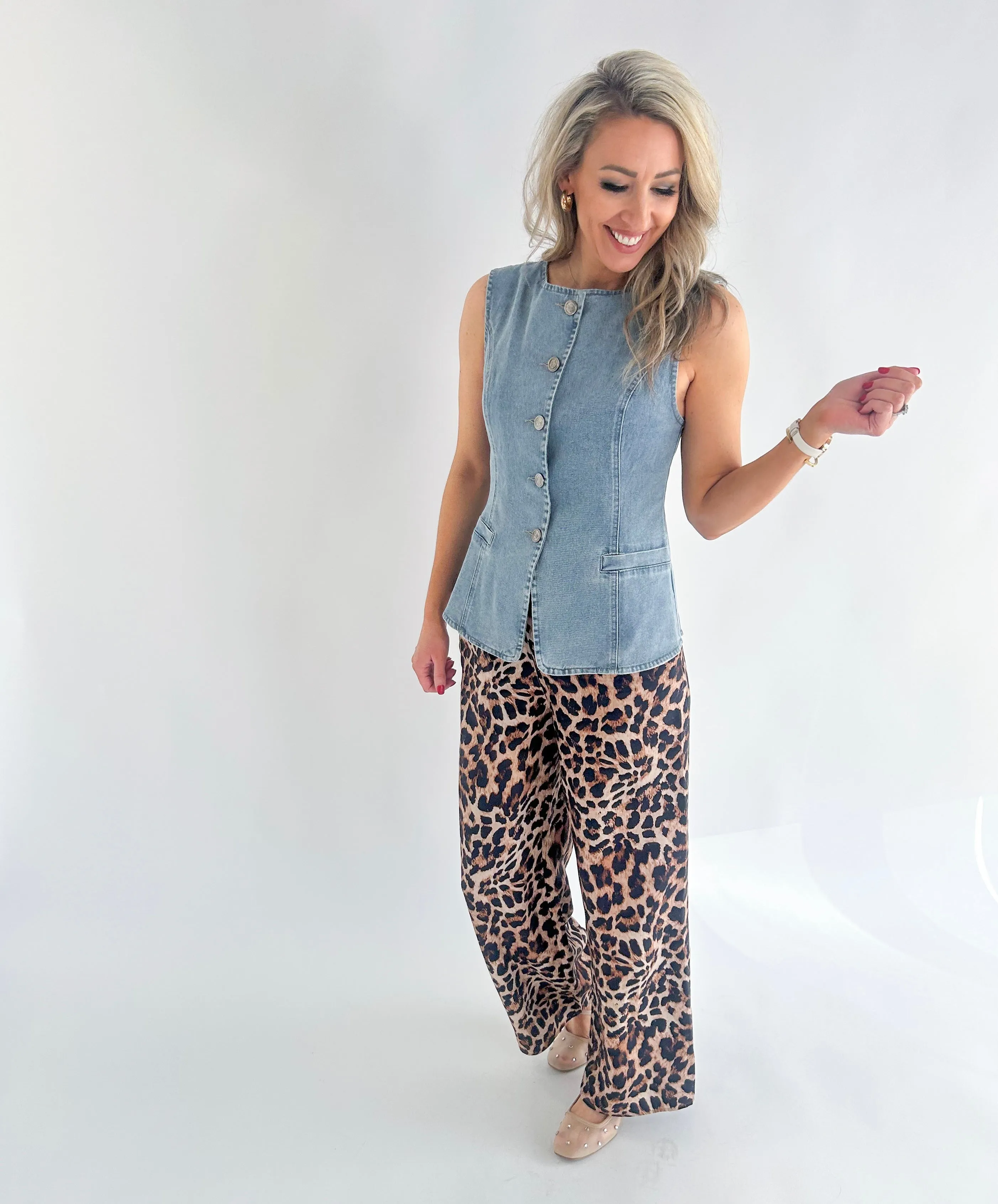 On The Prowl Leopard Wide Leg Pants