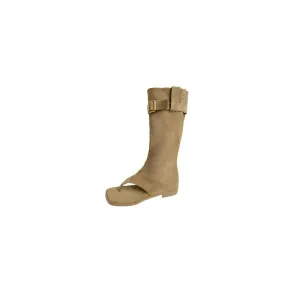 Open Toe Block Heels Boots