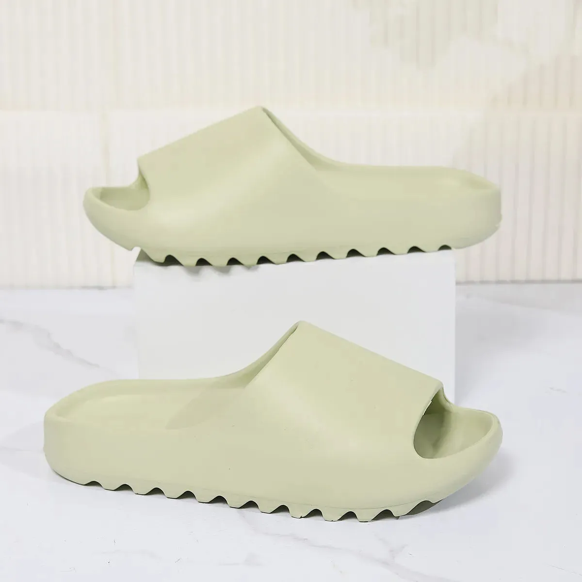 Open Toe Platform Slippers
