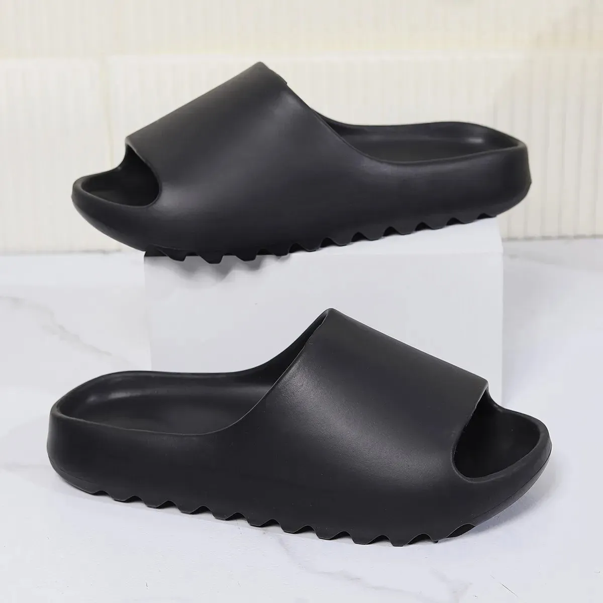 Open Toe Platform Slippers