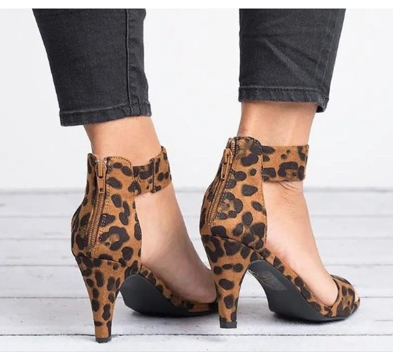 Open Toe With 5CM High Heels Sandals Thin Heel Shoes