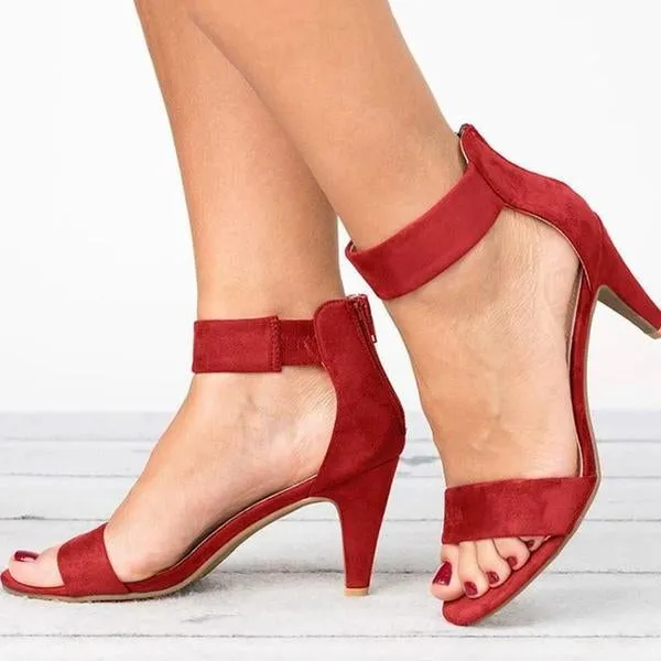 Open Toe With 5CM High Heels Sandals Thin Heel Shoes