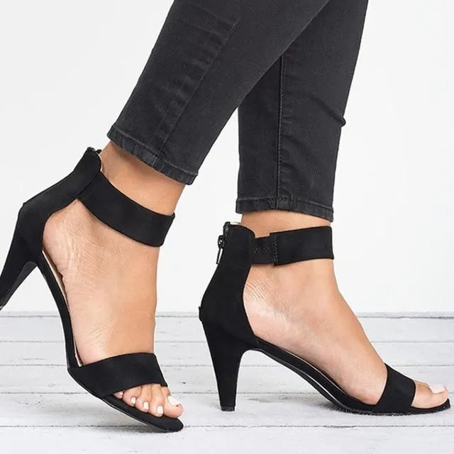 Open Toe With 5CM High Heels Sandals Thin Heel Shoes
