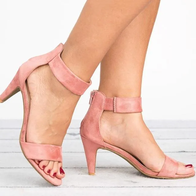 Open Toe With 5CM High Heels Sandals Thin Heel Shoes