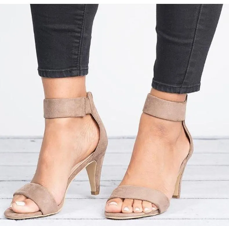 Open Toe With 5CM High Heels Sandals Thin Heel Shoes