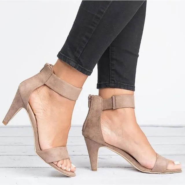 Open Toe With 5CM High Heels Sandals Thin Heel Shoes