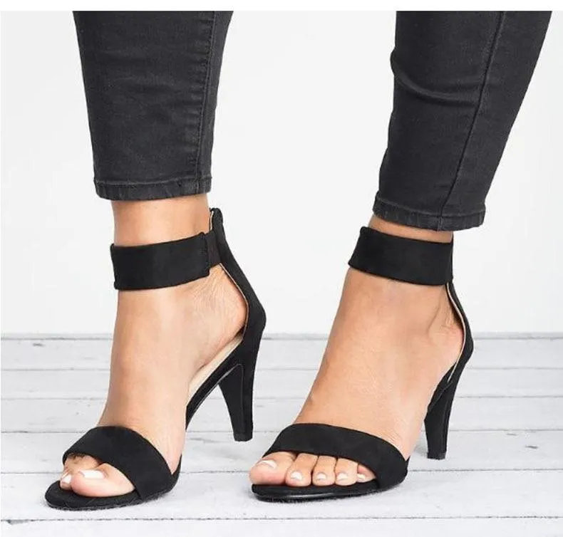 Open Toe With 5CM High Heels Sandals Thin Heel Shoes