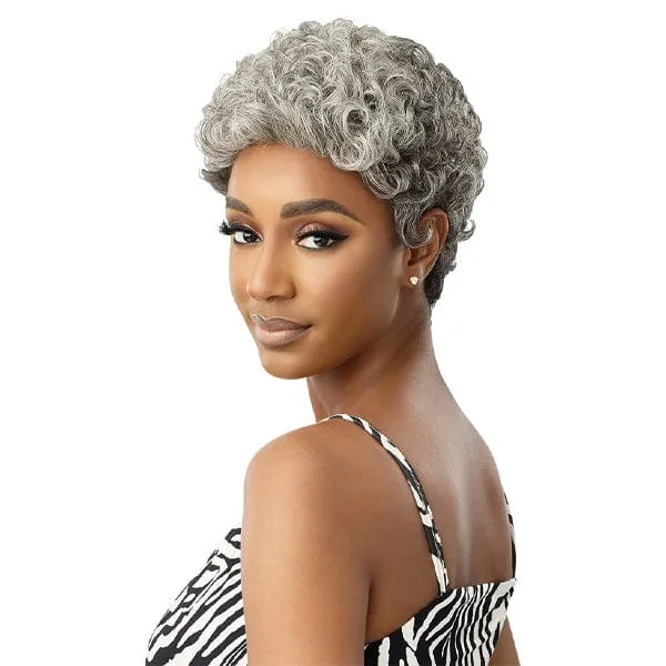 Outre 100% Human Hair Fab & Fly Gray Glamour Full Cap Wig - HH DINA